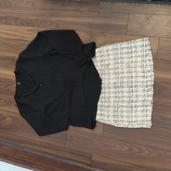 2 PC outfit tweed skirt and top - Picture 4 of 8